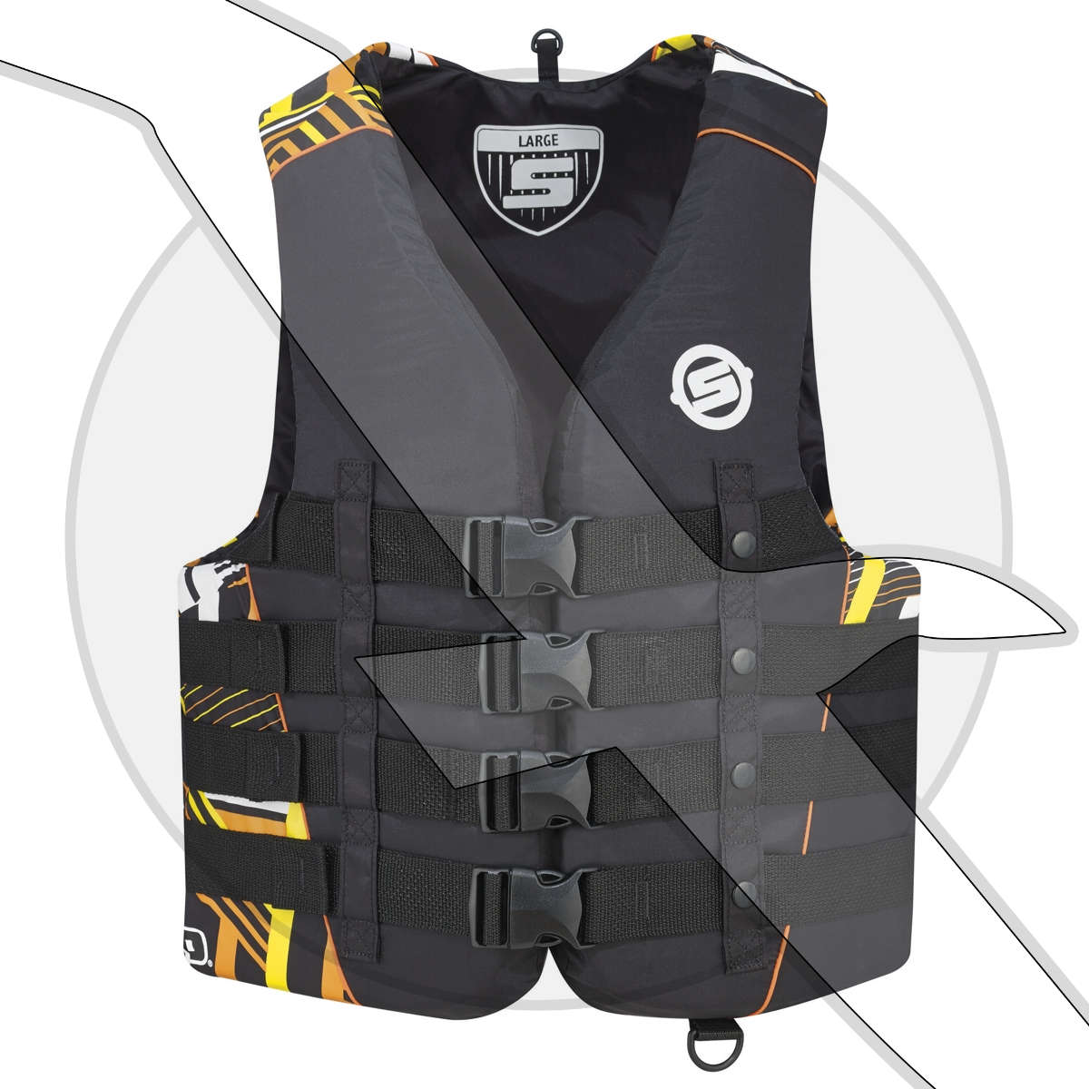 Sea Doo Vibe Mens Nylon Life Jacket Seadoo Jet Ski Waterski Riding Vest