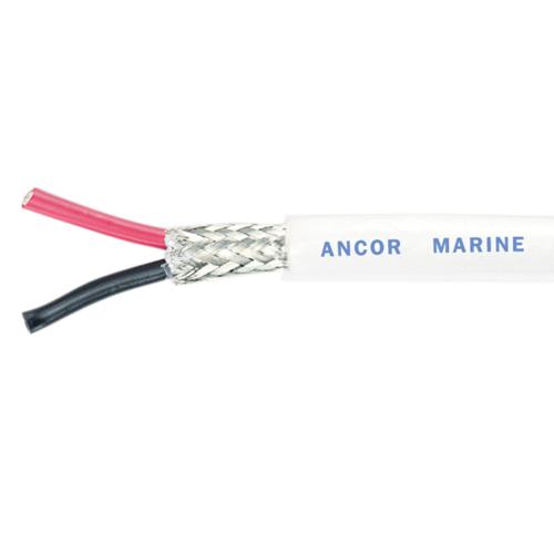 Ancor Marine Grade White Duplex Twisted/Shielded Wire Cable 14/2 Gauge