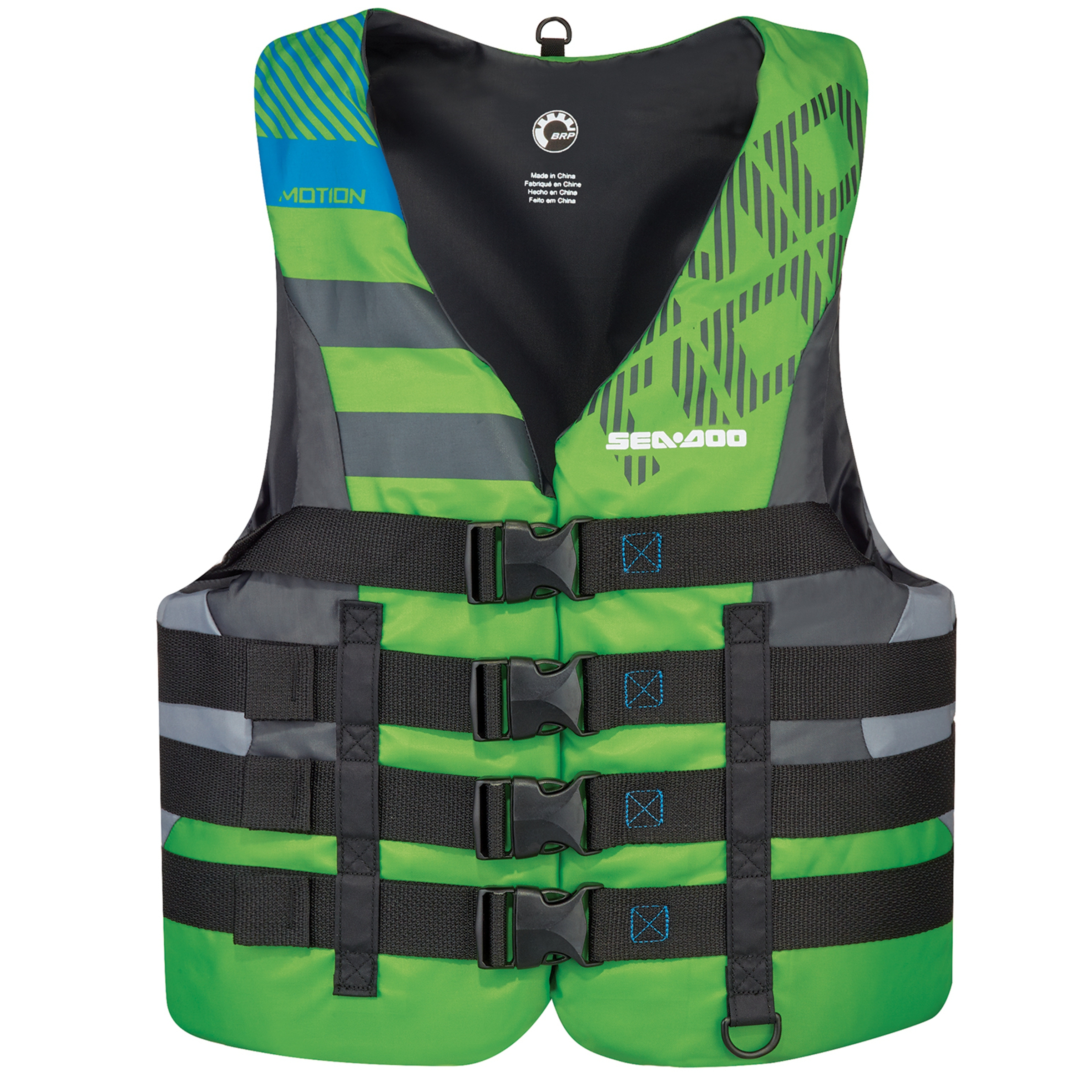 Sea Doo Motion Mens Green Nylon Life Jacket Seadoo Jet Ski
