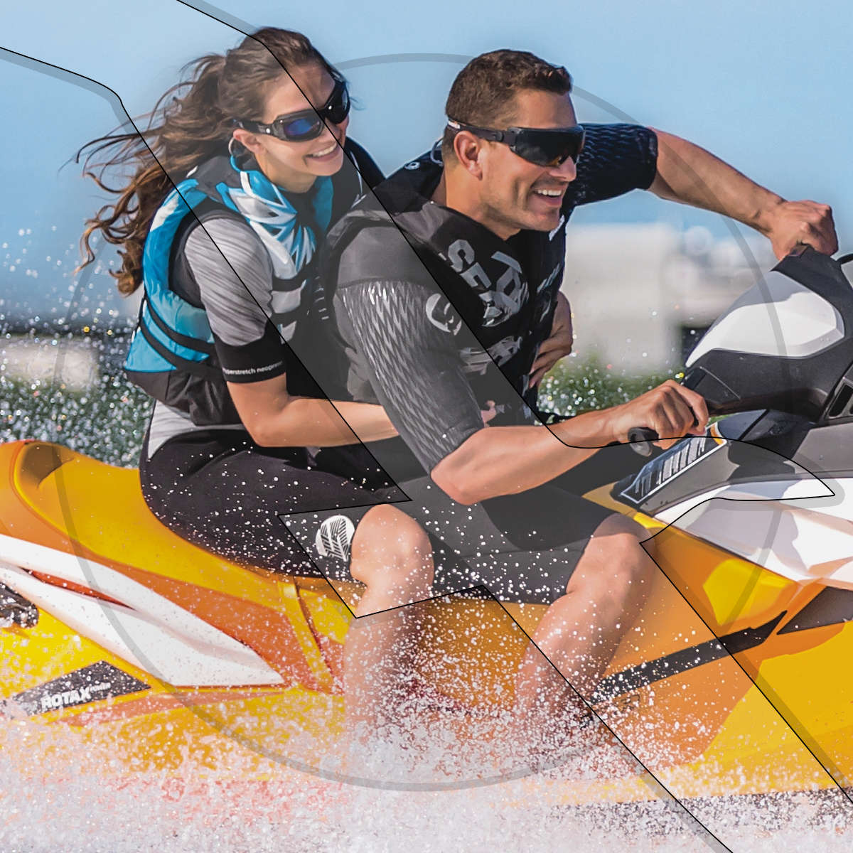 Sea Doo Watercraft Men/'s Vibe Shorty Wetsuit WaterSki Jet Ski Seadoo Jetski