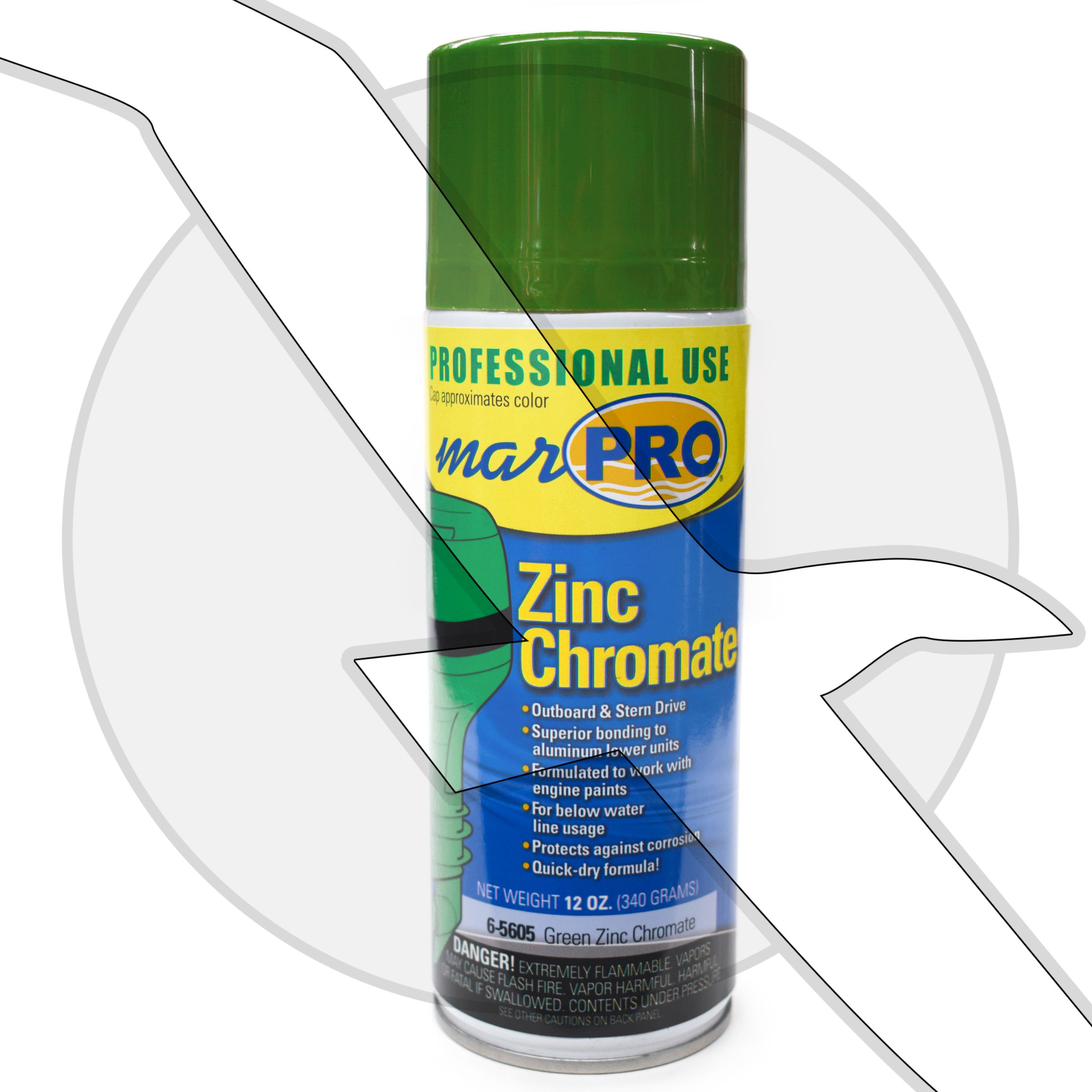 Green Zinc Chromate Spray Can Boat Marine Aluminum Primer Sterndrive