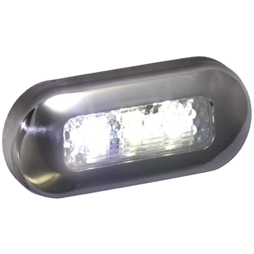 Marine//Boat LED Oblong Oval Surface Mount Courtesy Light Red