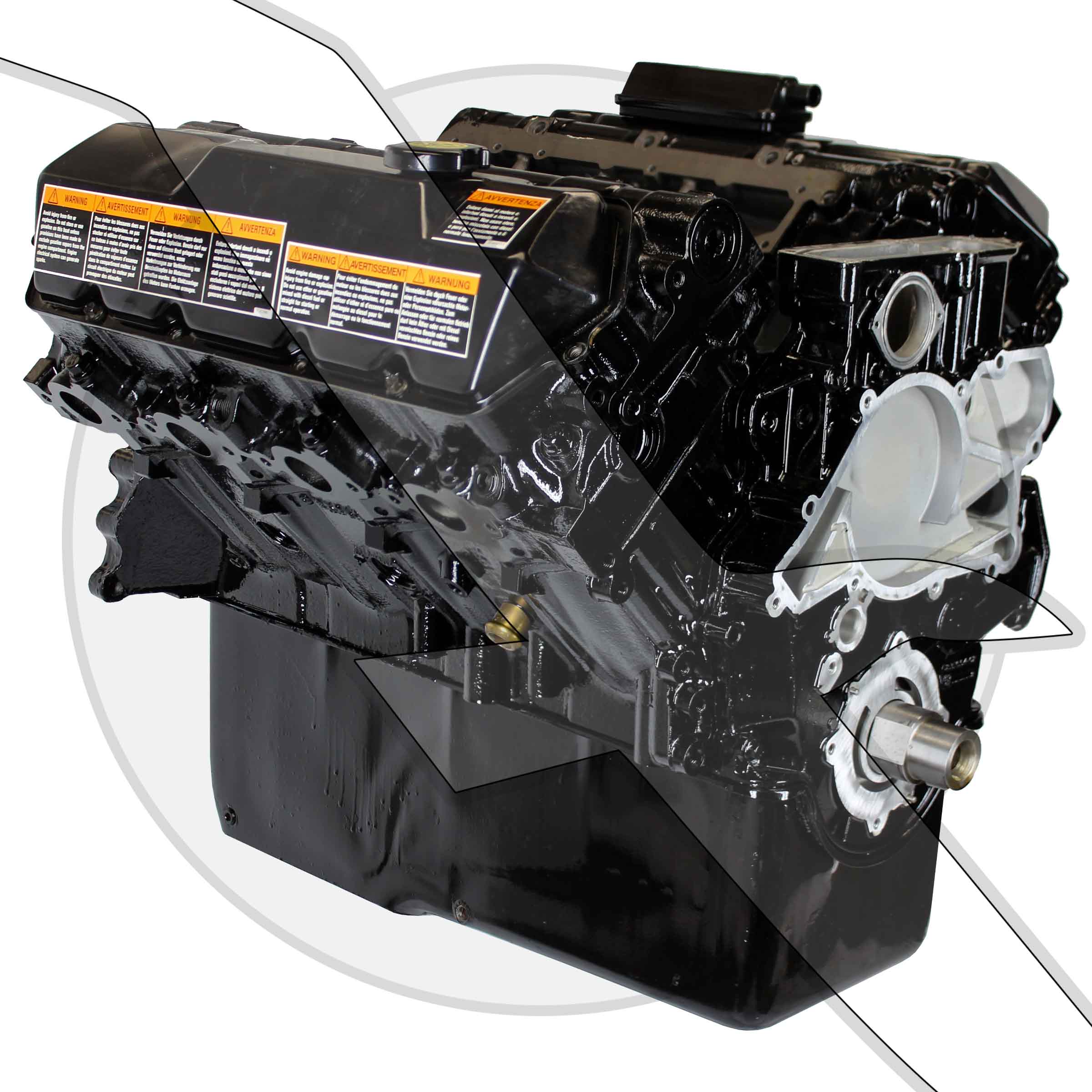 Mercruiser 7.3L Diesel DTronic Reman Marine Long Block Boat Engine