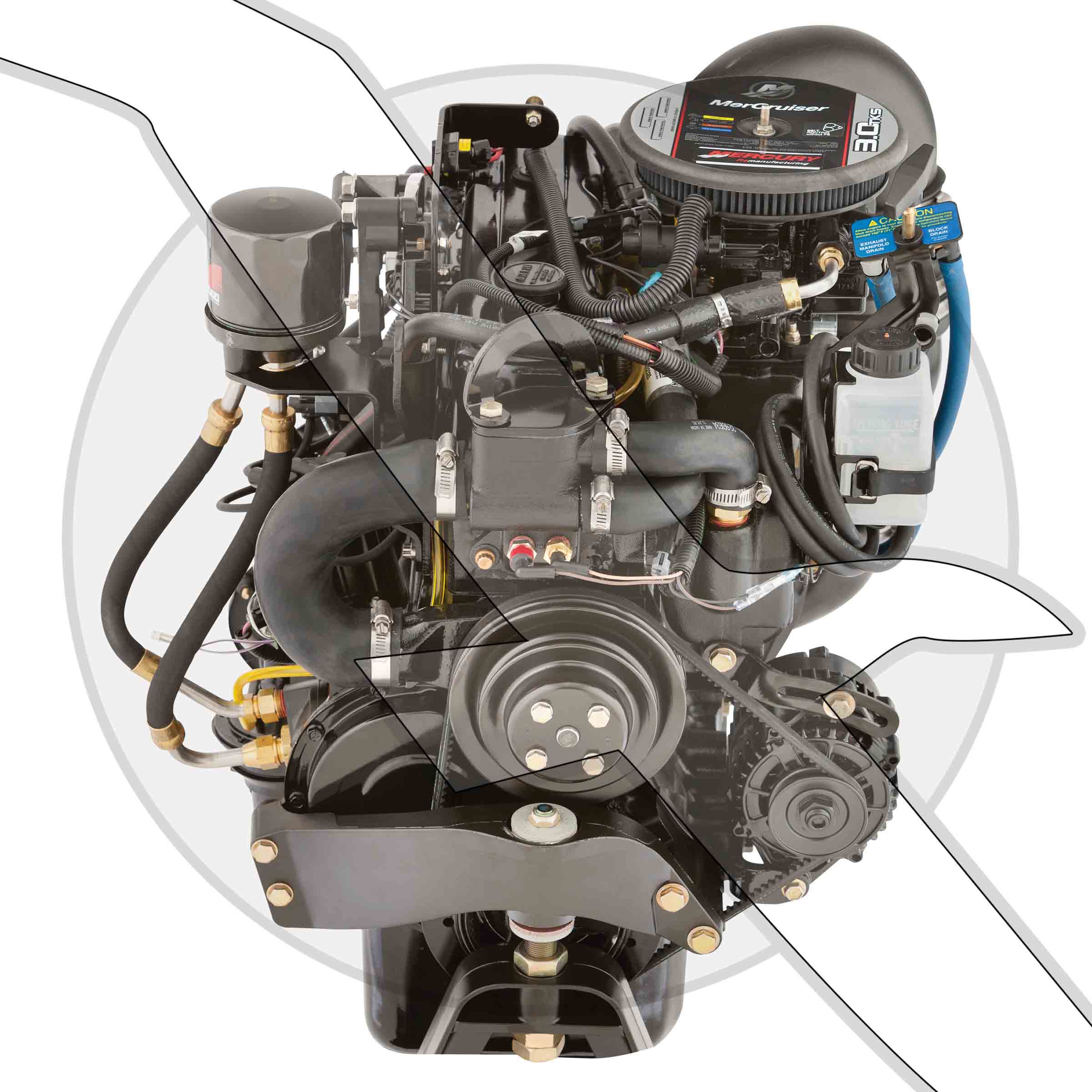 3.0L Mercruiser Engine TKS Alpha Complete 135hp Sterndrive Motor ...