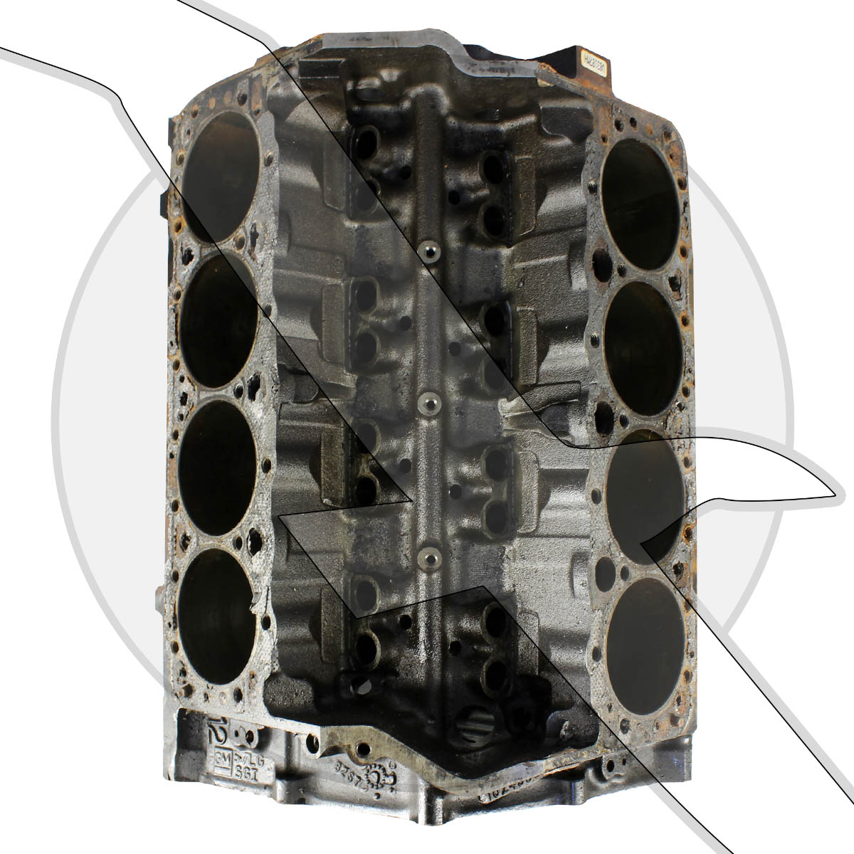 5.7L 350ci GM Vortec Bare Block Engine Mercruiser OMC Volvo Casting