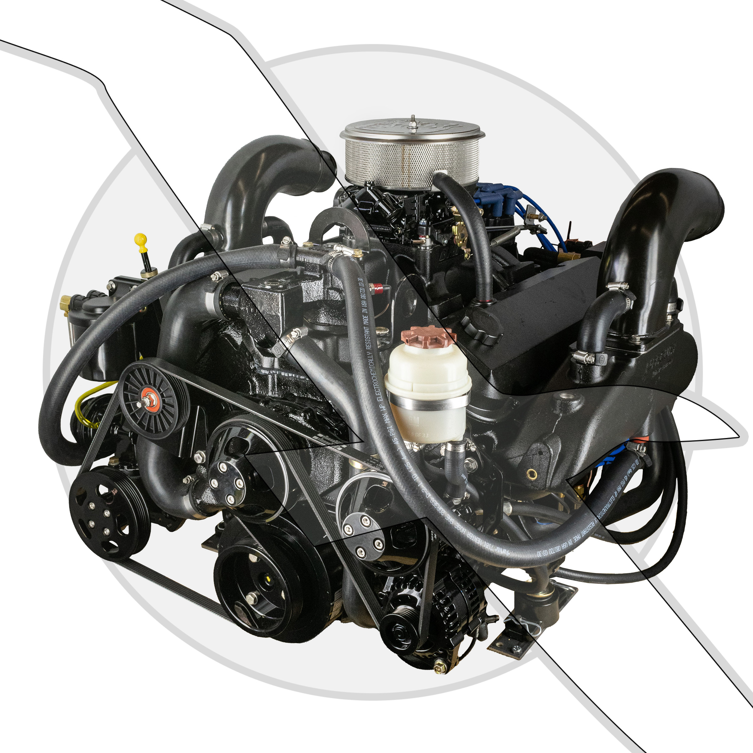 Mercruiser 540 MAG BRAVO 4V Stroker 465hp Sterndrive Carburetor Engine