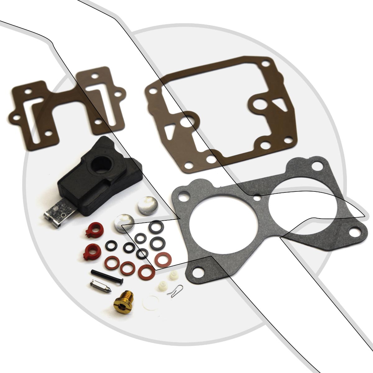 Carburetor 439076 Carb Repair Rebuild Kit for Johnson Evinrude Outboard Motors Replaces 439076