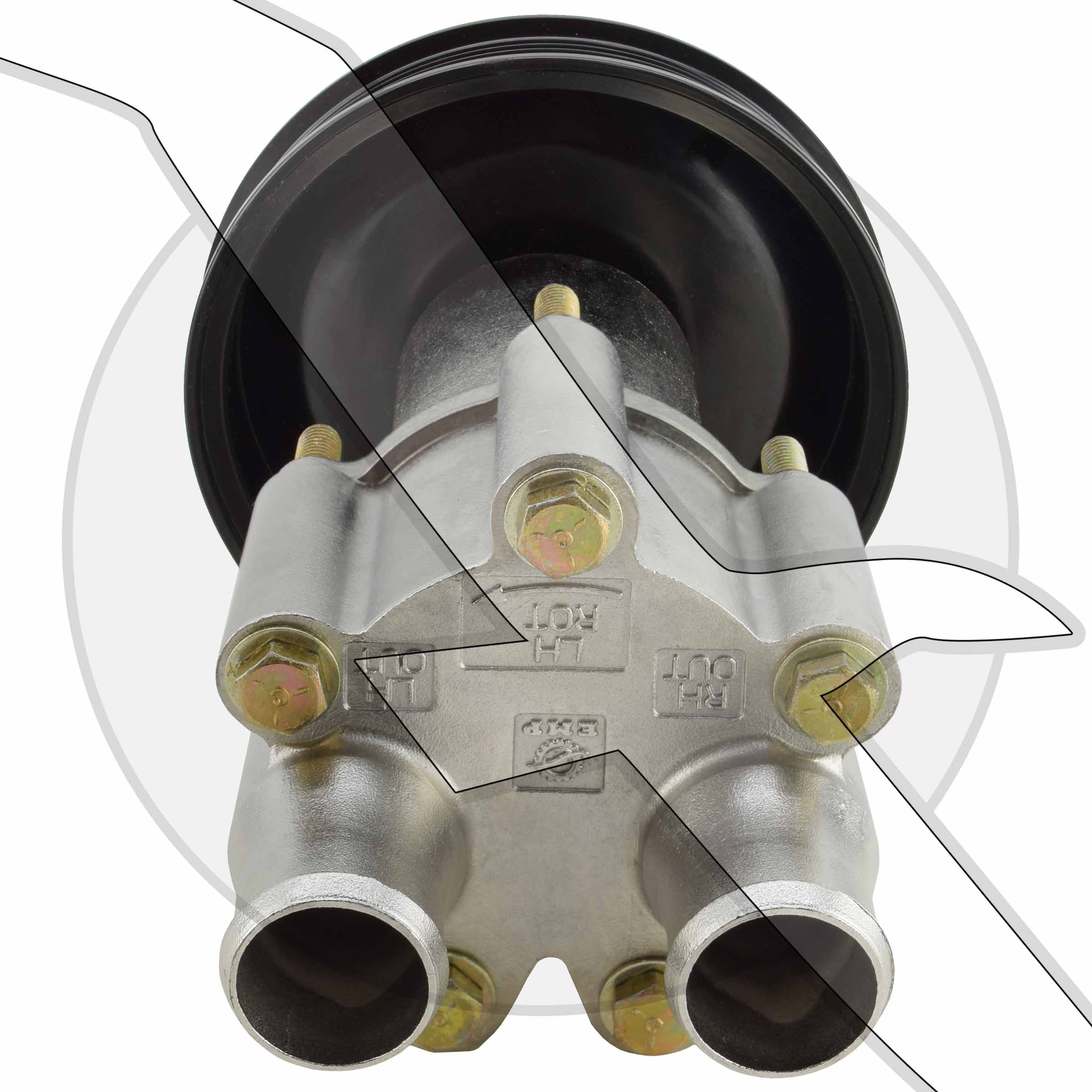 Impeller Sea/Raw Water Pump/Pulley Mercruiser Bravo 46807151A9 4.3 5.0