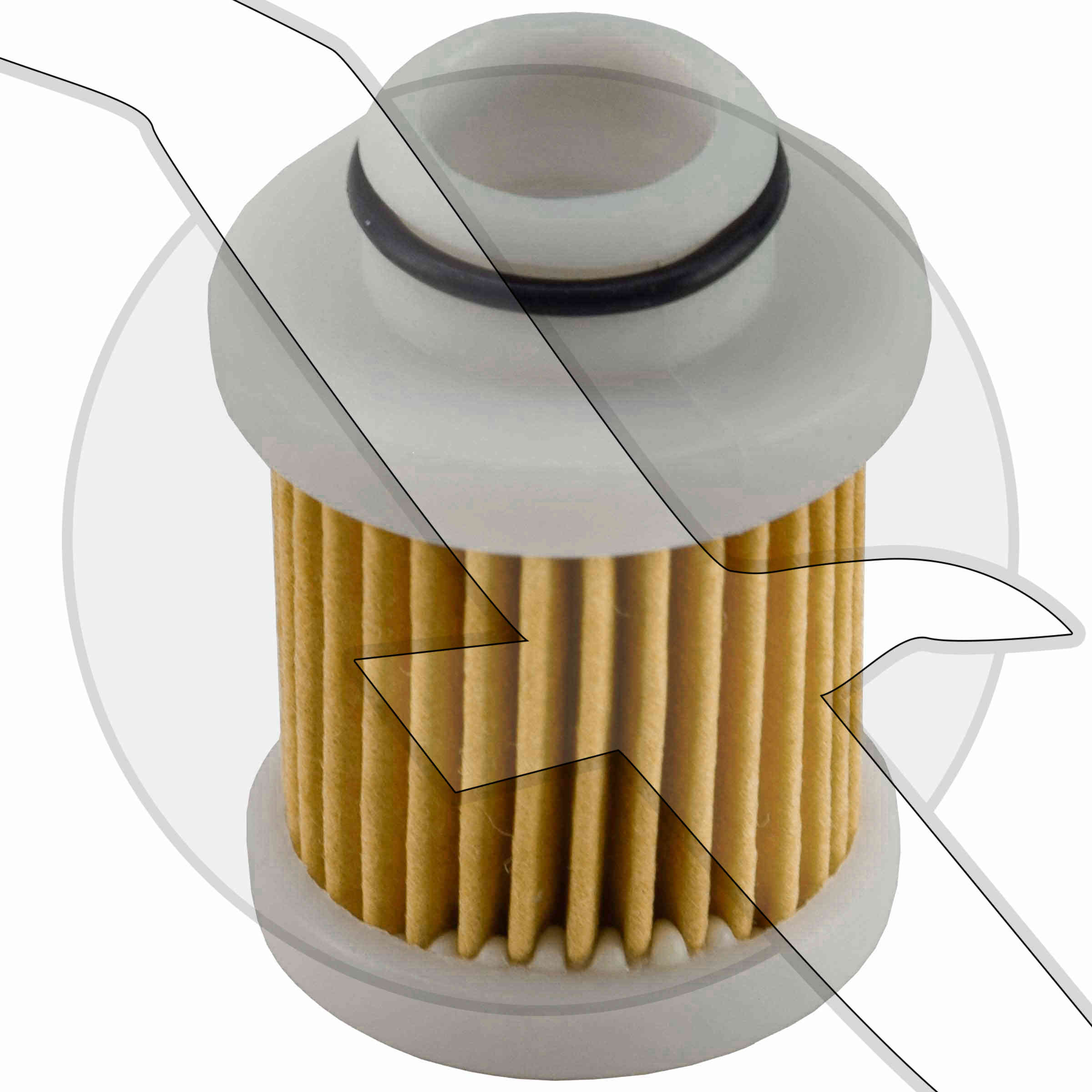 Fuel Filter Element for Yamaha Marine Outboard 6D8WS24A0000