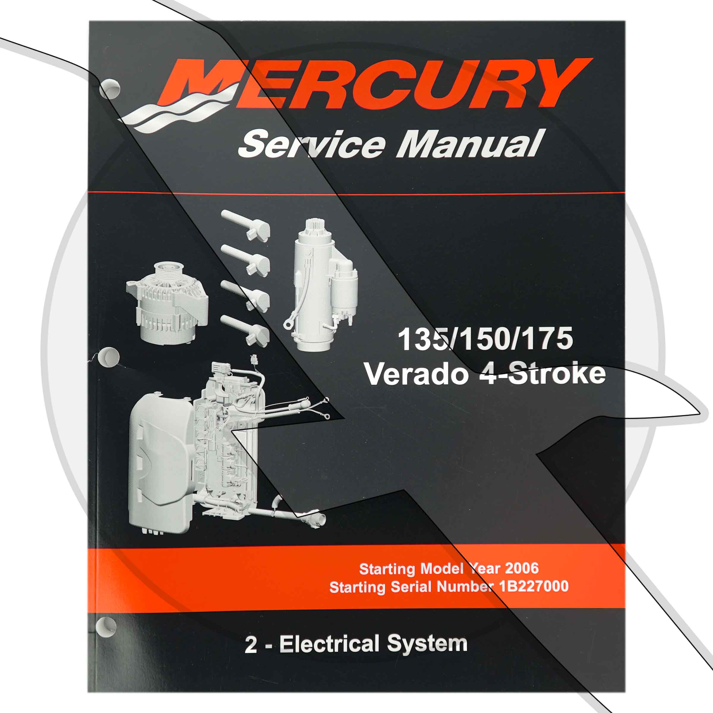 Mercury Outboard 135hp 150hp 175hp Verado Electrical System Service