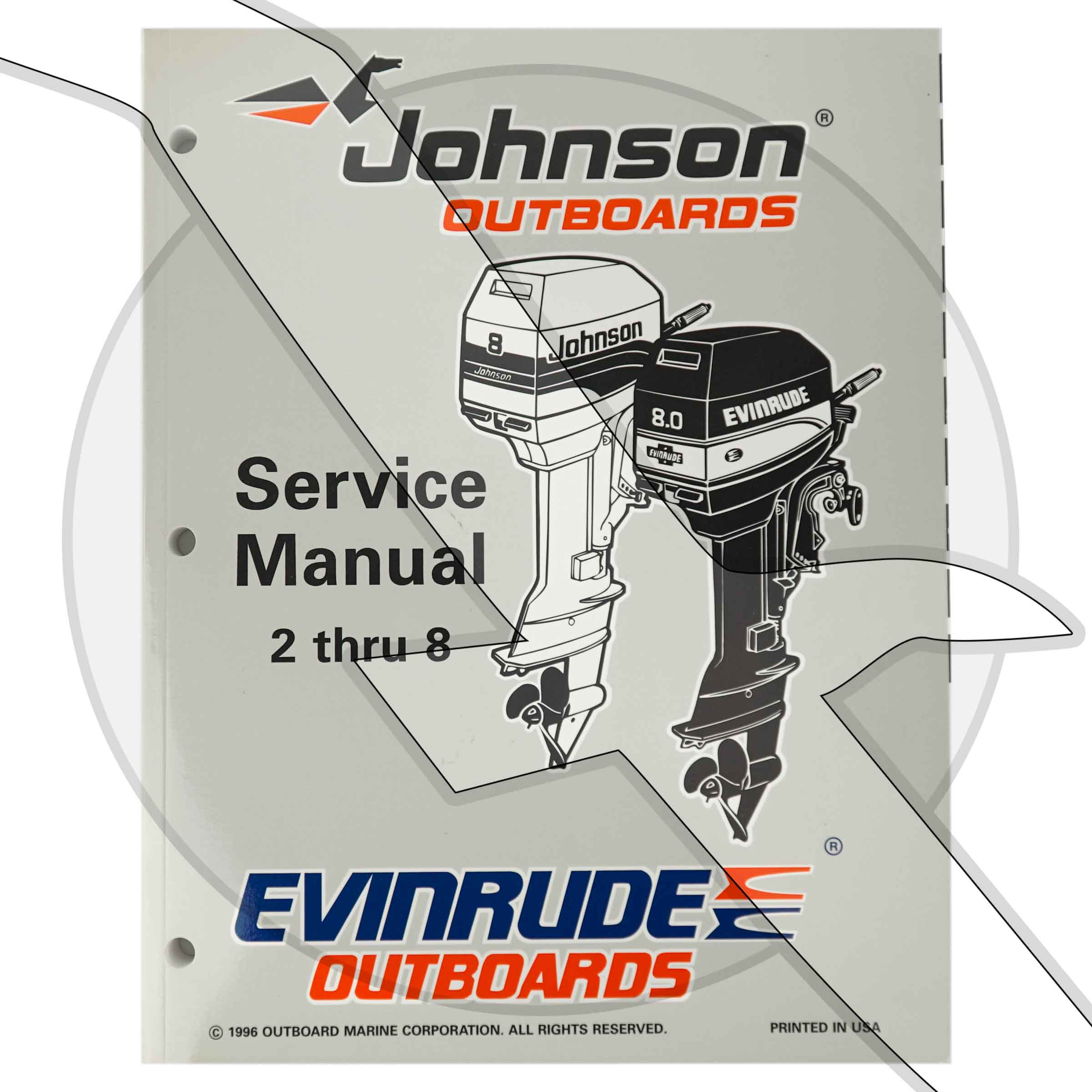 Details about Johnson Evinrude Outboard 2hp - 8hp Factory Shop Service Repair  Manual