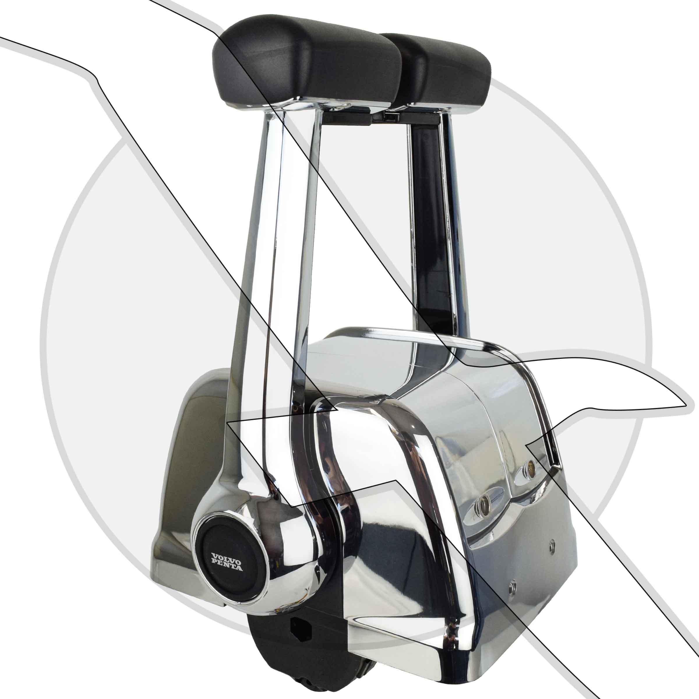 Volvo Penta Boat Twin Dual Engine Throttle Shift Top