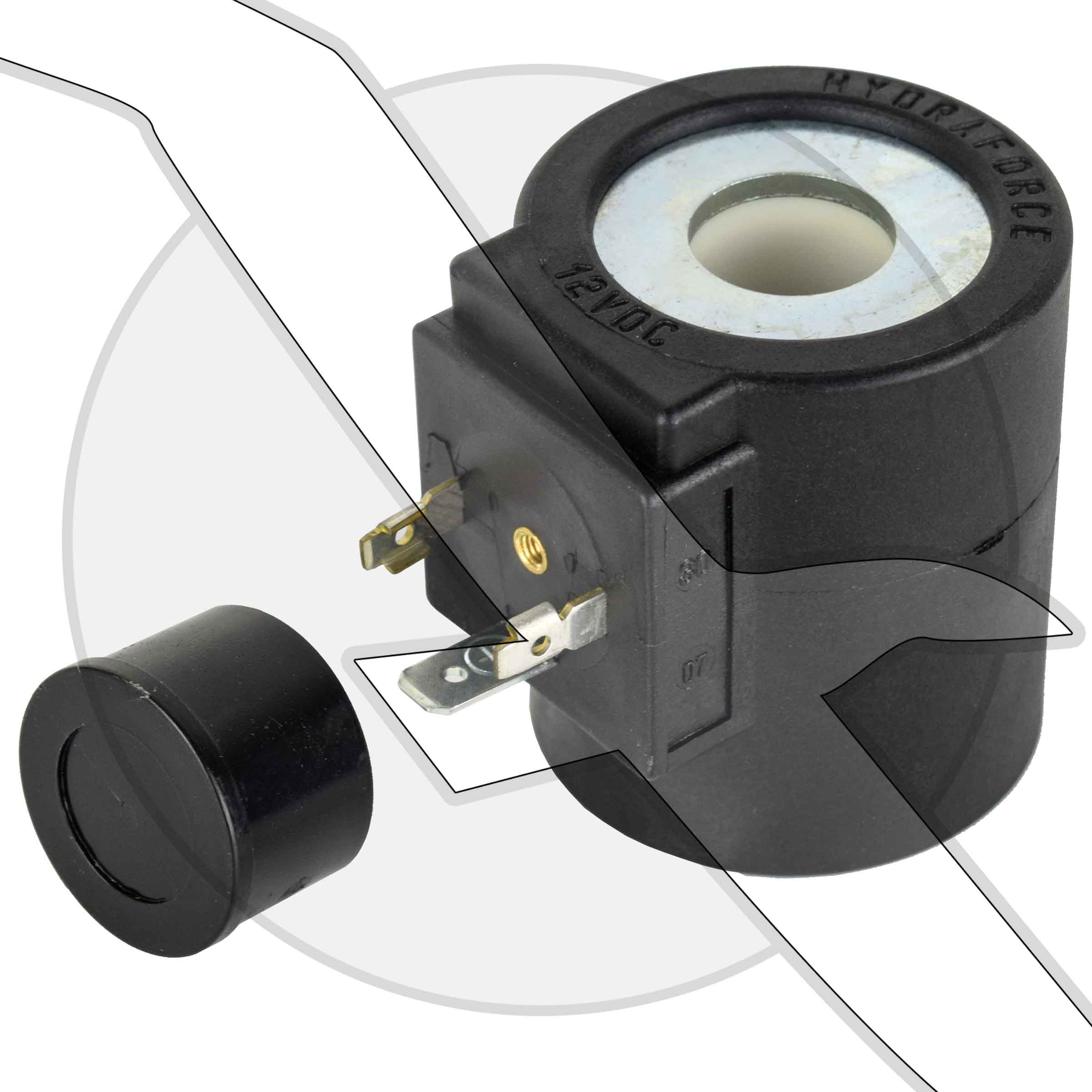 Hydraforce 6356012 Solenoid Valve Coil 3 Prong Din