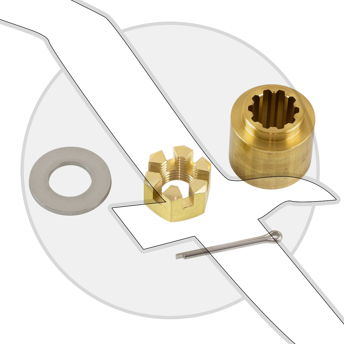 Yamaha Prop Nut Kits 6H4-W4599-00-00 Lower Unit EI