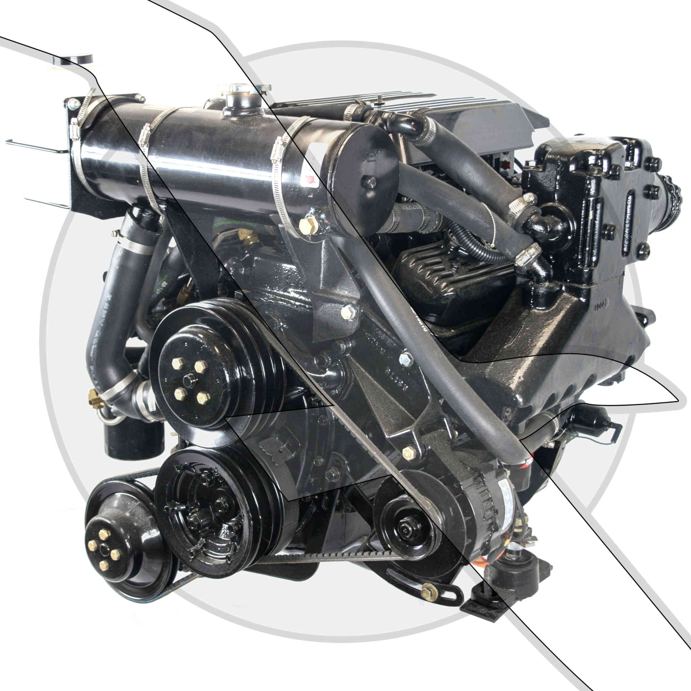  Mercruiser  4 3L 262ci 4BBL V6  Inboard Engine