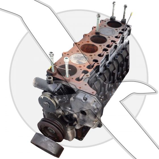 Mercruiser 4.2L 254ci VM Diesel Short Block Engine