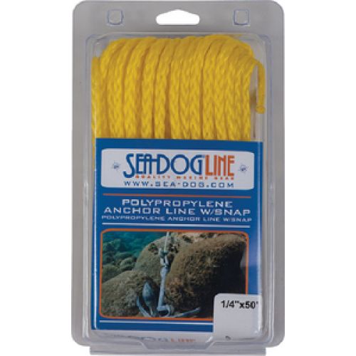 HOLLOW BRAID POLY-PRO ANCHOR LINE W/SNAP 