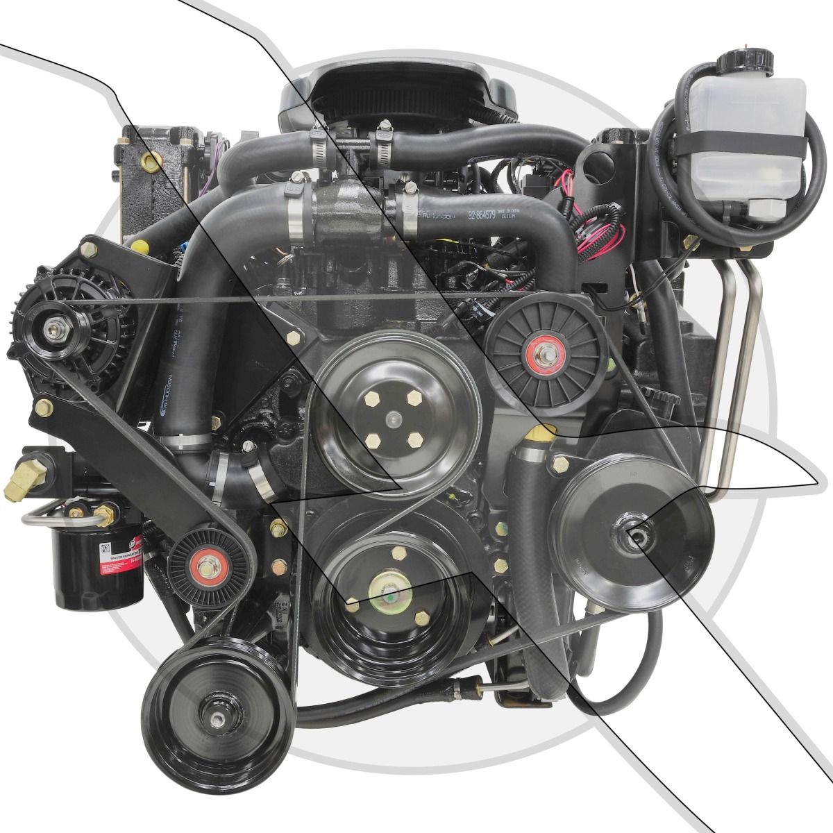 Mercruiser 5.7 L Mag Mpi Horizon Bravo 350 V 8 01Up低圧対応カルトリックブースト燃料ポンプ